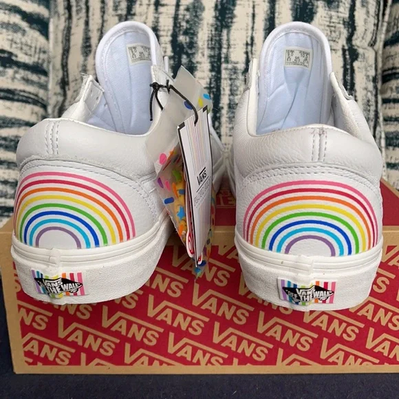 Vans Old Skool Flour Shop Rainbow/True White MENS - Picture 14 of 16